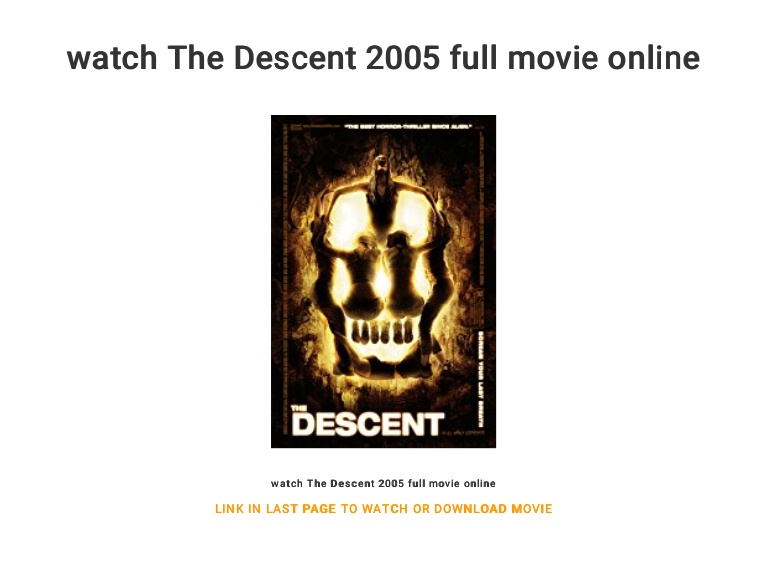 the descent watch online